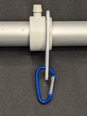 Flagpole flag attachment ring for poles under 1.5 inches