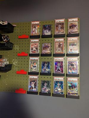 PSA Card Pegboard Holder Shelf