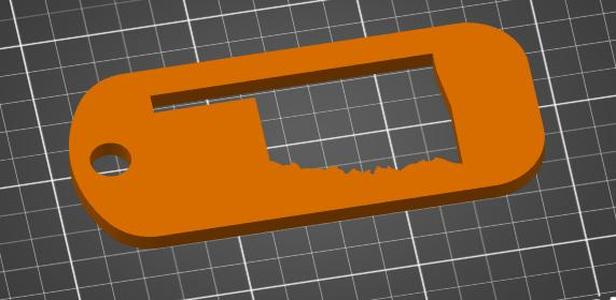 Oklahoma Cutout Keytag