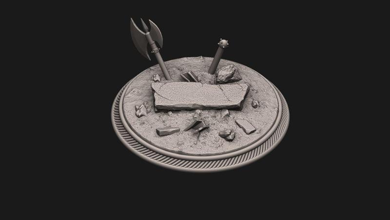 custome rubble Base for miniatures - Figures - version 01 3D print model