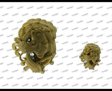 Divine Moon Face Pendant 3D Printable Jewelry Charm or Wall Art 3D print model