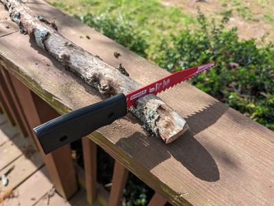 Ultralight Backpacking Saw - Uses Sawzall Blades v2!