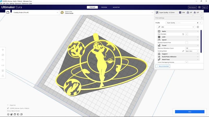 Woman holding planet - Wall decor, art