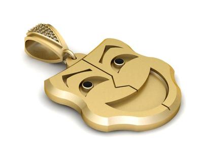 FACES MASK GOLD PENDANT 3d printable model