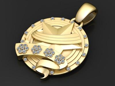 STAR GOLD PENDANT 3d printable model