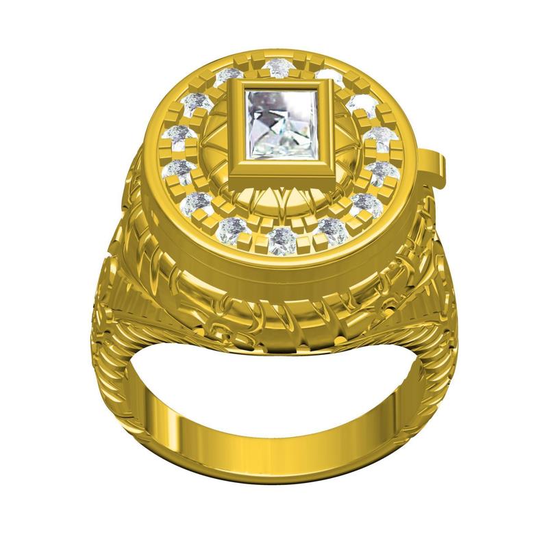 Antique Art Deco Emerald Cut Engagement Cocktail Ring