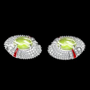 Ellipse Shape Stud Earring