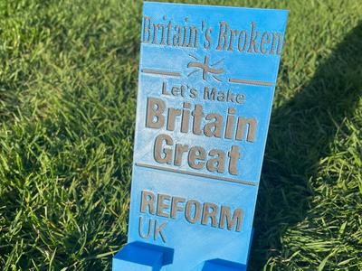 reform UK phone stand