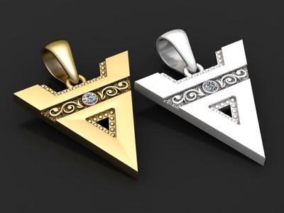 A GOLD PENDANT 3d printable model