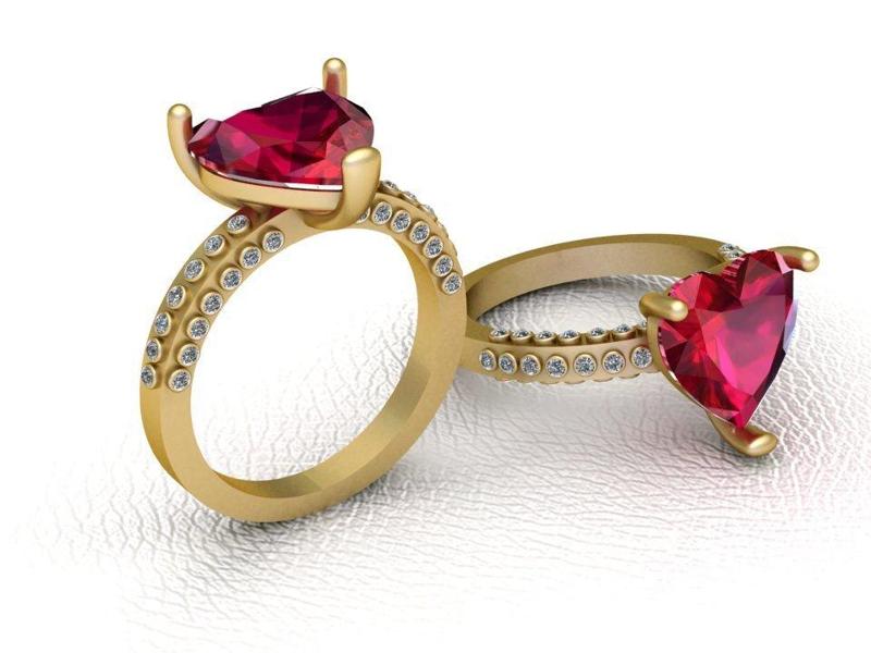 HEART GOLD RING  3d printable model