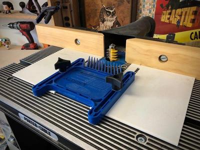 Finger Joint offset plate for router table