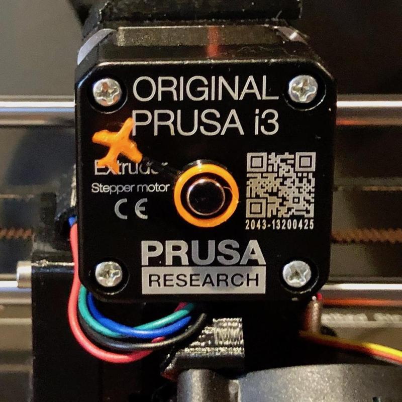 Minimal two-color extruder indicator, magnetic, no glue