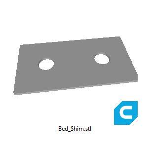 Ender 5 Plus bed mounting shim