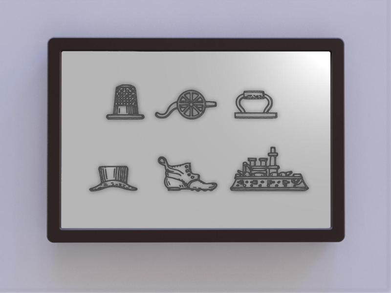 Monopoly Pieces Patent Art