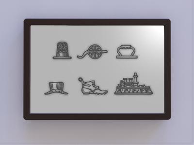 Monopoly Pieces Patent Art