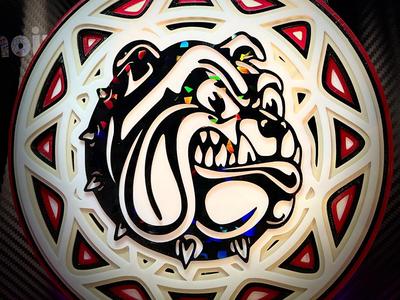 Artistic Bulldog Mandala Dog Art3Dchoix 