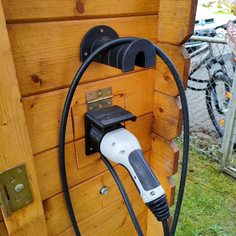 HOLDER FOR CHARGING PLUG IEC 62196 TYPE 2