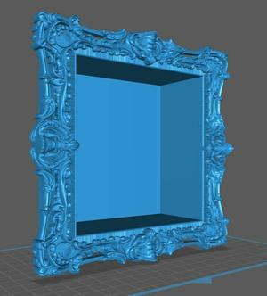 Baroque Frame Case square for miniature dioramas Roman Lappat style