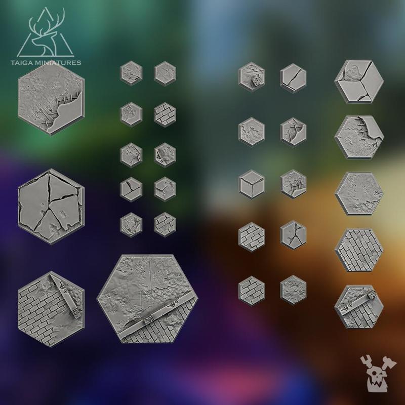 Post-apocalypse hex bases set x116