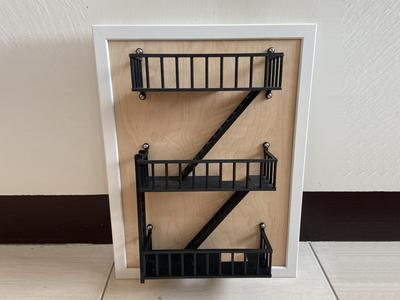 Fire escape shelf