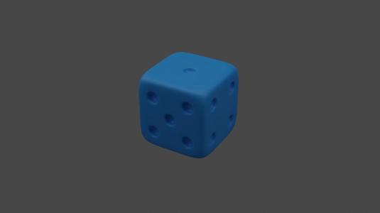 Dice with round edges