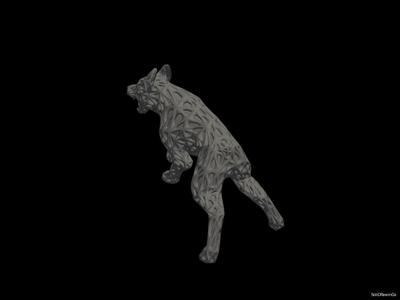 Dark Hunter Dog - Voronoi Style - Spider Web - LowPoly - Perfect Design - Easy Print - Decor