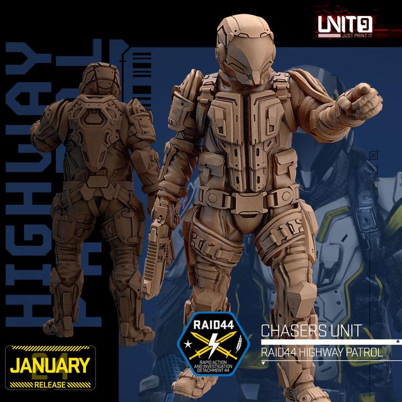 Cyberpunk - Chaser Unit pose 04 - Police Highway Patrol