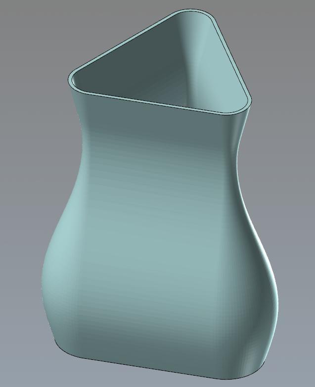 Triangular vase