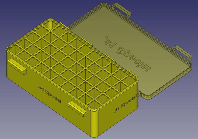 .41 Special, Head Up, Snug Double Snap Latch Modular Ammo Box