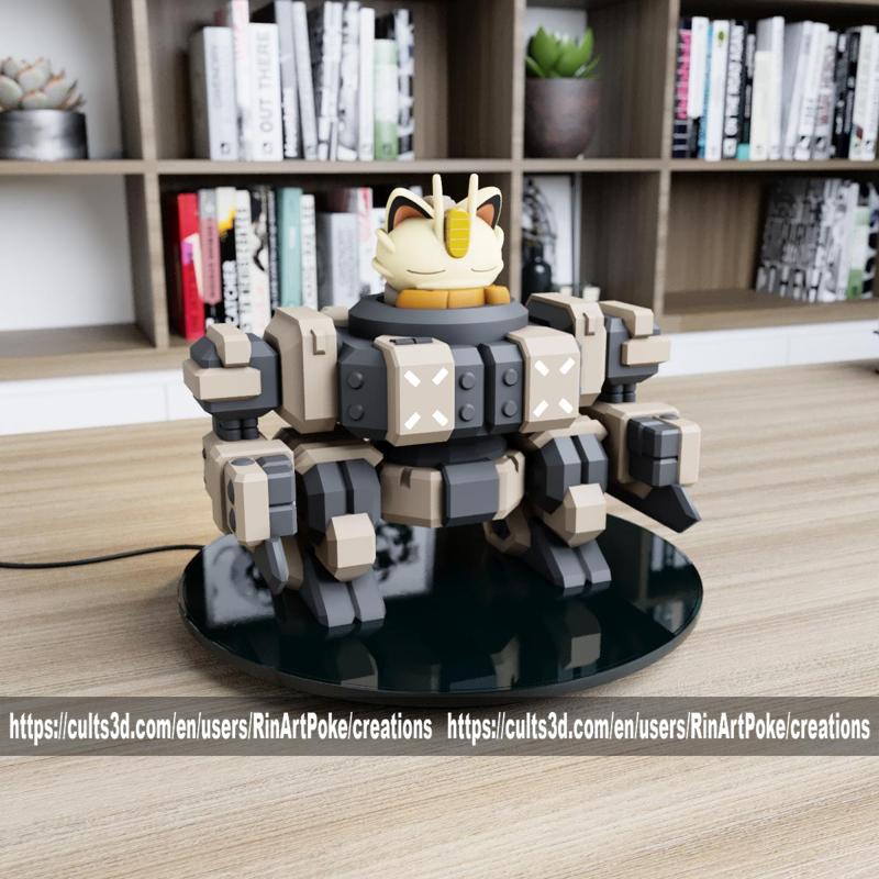POKEMON - MEOWTH MECHA TANK (EASY PRINT NO SUPPORT)