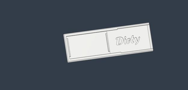 Magnetic Dishwasher Clean Dirty Sign