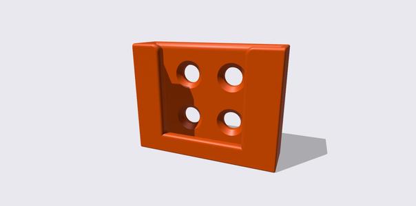2.25" X .25" RGB LIGHT REMOTE HOLDER