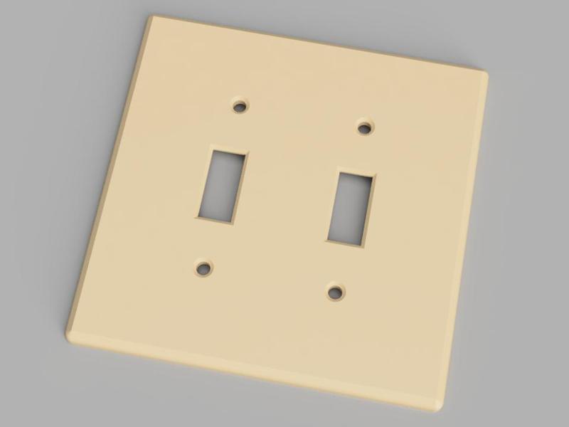 Switch Plate 2 Gang Toggle