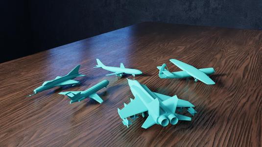 Airplane Models Low Poly Collection V1