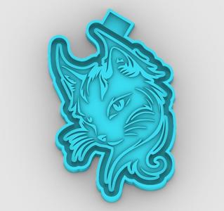 Shadow Cat - freshie mold - STL for silicone mold