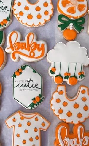 orange baby shower cookie cutters
