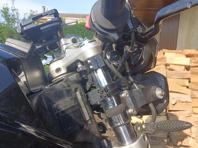 Fork stopper designed to use 43mm clip on a f800r