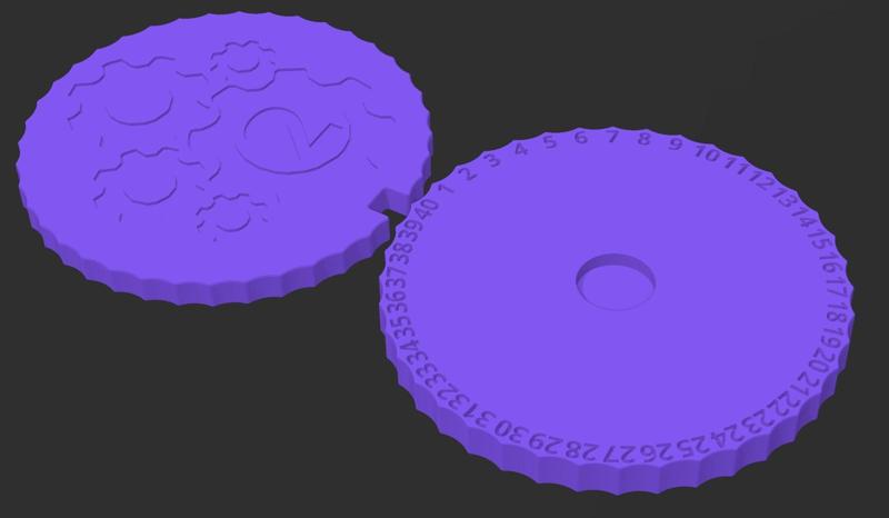 Geared Large War Gaming Wound Tracker