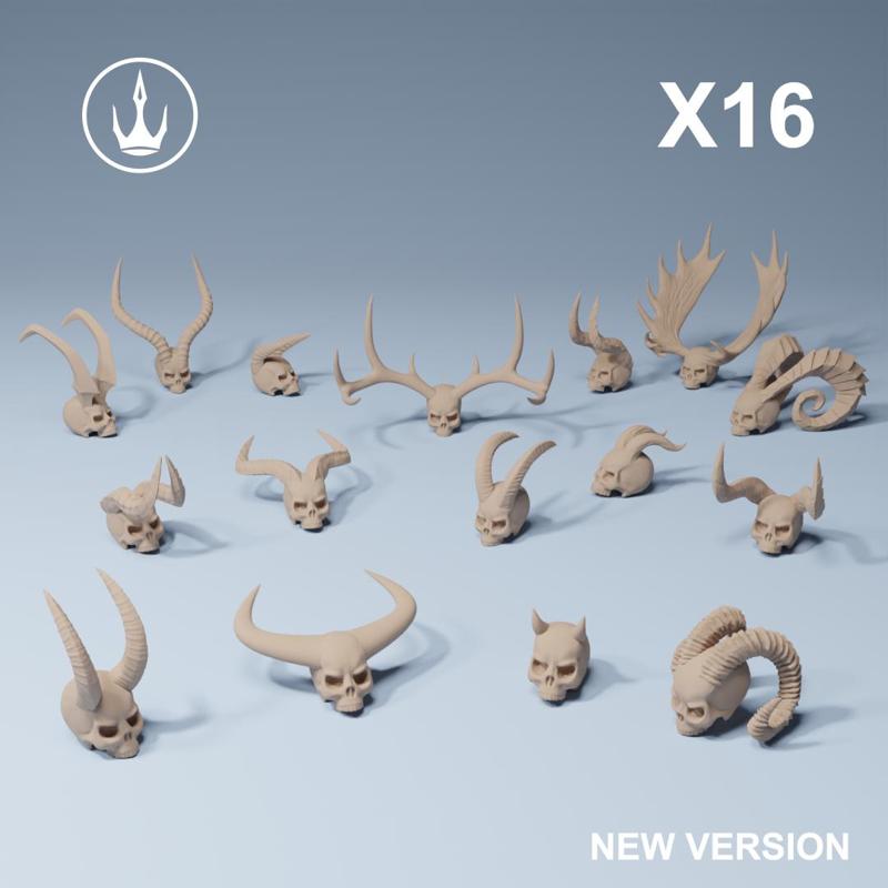 Skull with horns group 1-3