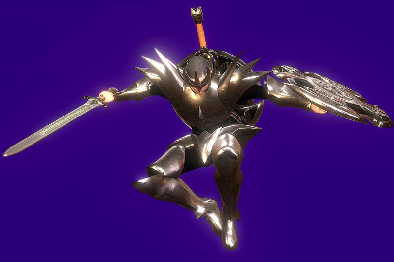 Animated Low Poly Dark Knight