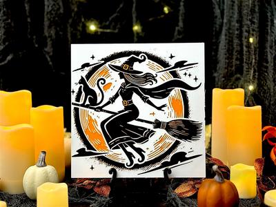 Spellbound Soar - Witch Halloween Hueforge