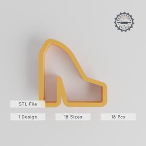 Heel Shape Cutter Set, 18-Piece Collection, Perfect for Cookies, Fondant & Clay, Style Options: Stiletto, Elegant Shoe, Glamour Design