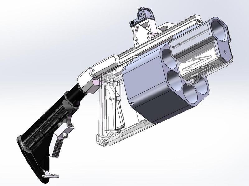 Airsoft sci-fi Multi grenade luncher