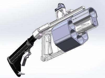Airsoft sci-fi Multi grenade luncher