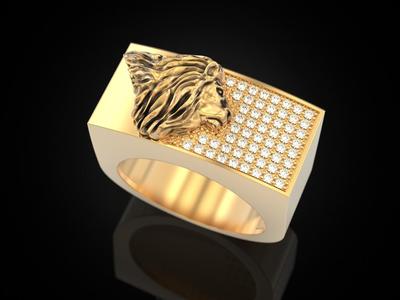 Lion ring side profile