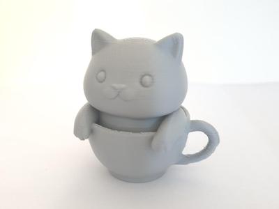 Cute Cat in Cup