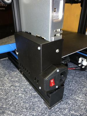 Ender 3 Pro PSU Cover (with space for relay & buck converter)