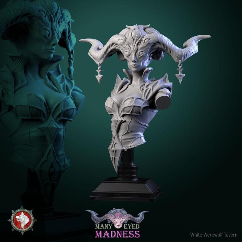 Tenery the Night Captor bust pre-supported