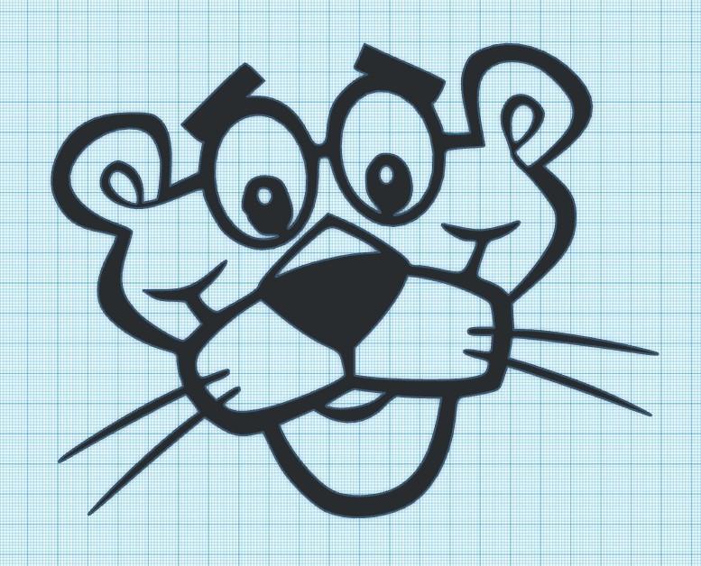 PINK PANTHER FACE - PINK PANTHER - WALL ART