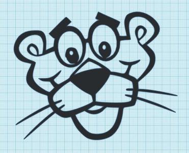 PINK PANTHER FACE - PINK PANTHER - WALL ART